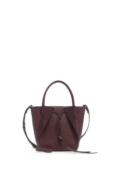 Gabriela Hearst Small Marija Tote Bag in Bordeaux Textured Leather | Thumbnail 1 Gabriela Hearst Small Marija Tote Bag in Bordeaux Textured Leather | Thumbnail 1