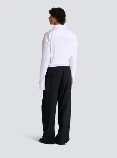 Balmain Draped cotton poplin shirt | Thumbnail 4 Balmain Draped cotton poplin shirt | Thumbnail 4
