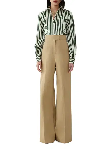 Carolina Herrera Women's Isabella Striped Cotton-Blend Shirt - Multi | Thumbnail 2 Carolina Herrera Women's Isabella Striped Cotton-Blend Shirt - Multi | Thumbnail 2
