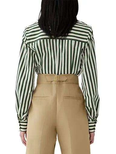 Carolina Herrera Women's Isabella Striped Cotton-Blend Shirt - Multi | Thumbnail 4 Carolina Herrera Women's Isabella Striped Cotton-Blend Shirt - Multi | Thumbnail 4