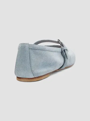 Stuart Weitzman Women's Sai Suede Ballet Flats - Breezy Blue | Thumbnail 3 Stuart Weitzman Women's Sai Suede Ballet Flats - Breezy Blue | Thumbnail 3