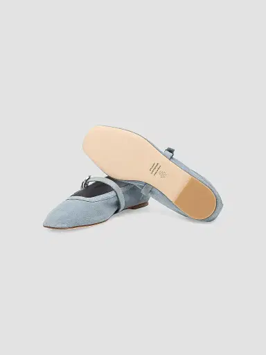 Stuart Weitzman Women's Sai Suede Ballet Flats - Breezy Blue | Thumbnail 5 Stuart Weitzman Women's Sai Suede Ballet Flats - Breezy Blue | Thumbnail 5