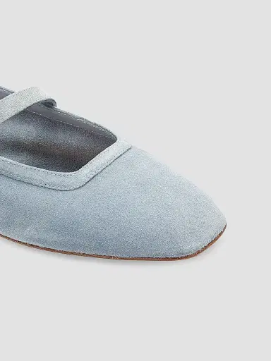 Stuart Weitzman Women's Sai Suede Ballet Flats - Breezy Blue | Thumbnail 6 Stuart Weitzman Women's Sai Suede Ballet Flats - Breezy Blue | Thumbnail 6