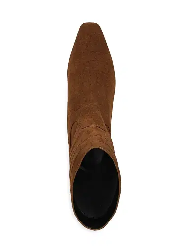 Favorite Daughter Women's Addison Snake-Embossed Suede Ankle Boots - Saddle - Size 11 | Thumbnail 4 Favorite Daughter Women's Addison Snake-Embossed Suede Ankle Boots - Saddle - Size 11 | Thumbnail 4