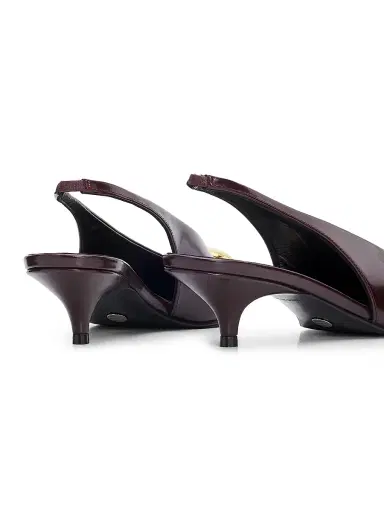 Proenza Schouler Women's Dome Slash 40MM Leather Slingback Pumps | Thumbnail 3 Proenza Schouler Women's Dome Slash 40MM Leather Slingback Pumps | Thumbnail 3