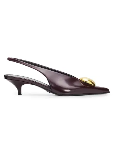 Proenza Schouler Women's Dome Slash 40MM Leather Slingback Pumps | Thumbnail 1 Proenza Schouler Women's Dome Slash 40MM Leather Slingback Pumps | Thumbnail 1