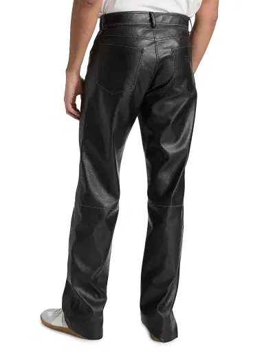 MM6 MAISON MARGIELA Men's Faux-Leather Straight-Leg Pants | Thumbnail 5 MM6 MAISON MARGIELA Men's Faux-Leather Straight-Leg Pants | Thumbnail 5