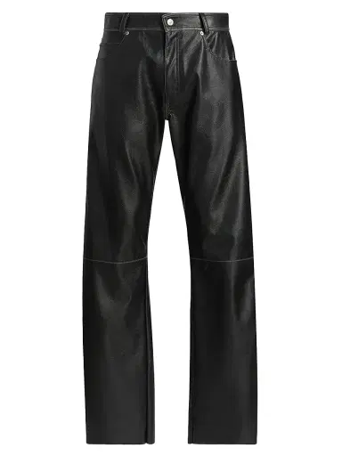 MM6 MAISON MARGIELA Men's Faux-Leather Straight-Leg Pants | Thumbnail 1 MM6 MAISON MARGIELA Men's Faux-Leather Straight-Leg Pants | Thumbnail 1