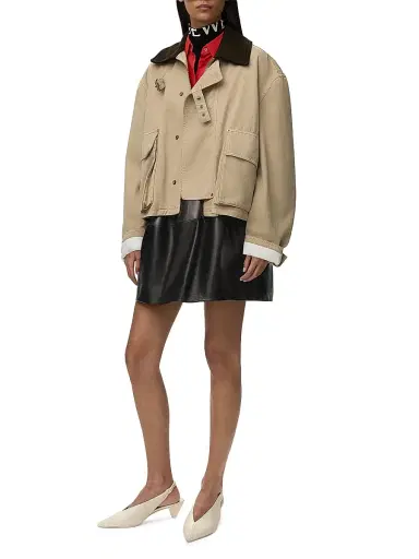 Loewe Women's Corduroy Spread Collar Short Parka | Thumbnail 2 Loewe Women's Corduroy Spread Collar Short Parka | Thumbnail 2