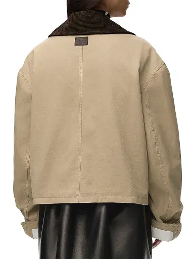 Loewe Women's Corduroy Spread Collar Short Parka | Thumbnail 4 Loewe Women's Corduroy Spread Collar Short Parka | Thumbnail 4