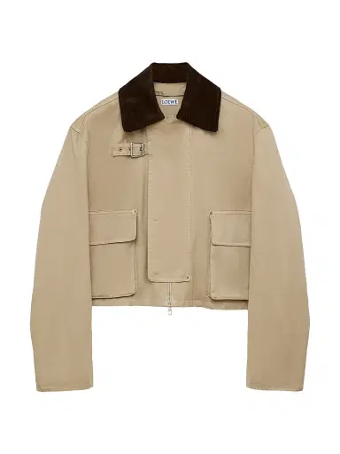 Loewe Women's Corduroy Spread Collar Short Parka | Thumbnail 1 Loewe Women's Corduroy Spread Collar Short Parka | Thumbnail 1