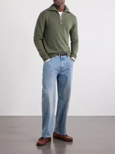 Slowear Zanone Cashmere Half-Zip Sweater - Men | Thumbnail 2 Slowear Zanone Cashmere Half-Zip Sweater - Men | Thumbnail 2