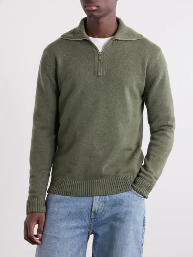 Slowear Zanone Cashmere Half-Zip Sweater - Men | Thumbnail 3 Slowear Zanone Cashmere Half-Zip Sweater - Men | Thumbnail 3
