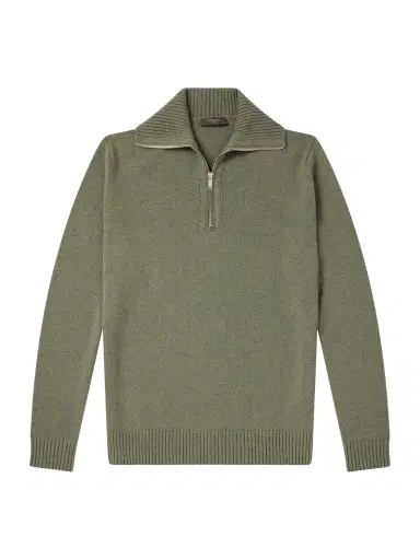 Slowear Zanone Cashmere Half-Zip Sweater - Men | Thumbnail 1 Slowear Zanone Cashmere Half-Zip Sweater - Men | Thumbnail 1
