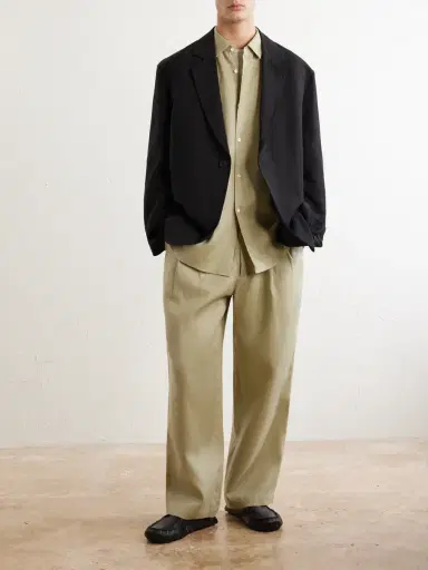 ssstein Wide-Leg Pleated Linen Trousers - Men | Thumbnail 2 ssstein Wide-Leg Pleated Linen Trousers - Men | Thumbnail 2
