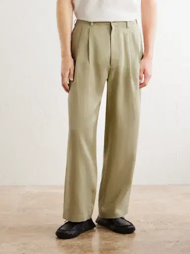 ssstein Wide-Leg Pleated Linen Trousers - Men | Thumbnail 3 ssstein Wide-Leg Pleated Linen Trousers - Men | Thumbnail 3