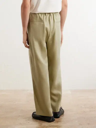 ssstein Wide-Leg Pleated Linen Trousers - Men | Thumbnail 4 ssstein Wide-Leg Pleated Linen Trousers - Men | Thumbnail 4