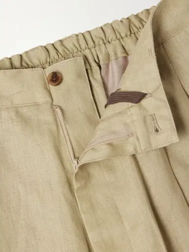 ssstein Wide-Leg Pleated Linen Trousers - Men | Thumbnail 6 ssstein Wide-Leg Pleated Linen Trousers - Men | Thumbnail 6