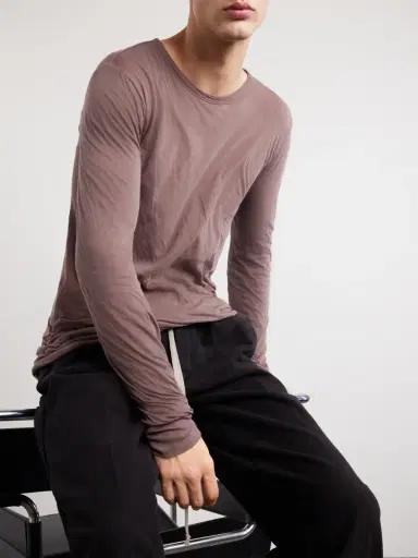 Rick Owens Double Cotton T-Shirt - Men | Thumbnail 5 Rick Owens Double Cotton T-Shirt - Men | Thumbnail 5