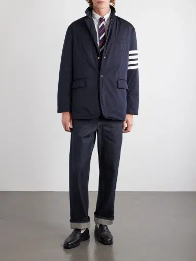Thom Browne Striped Shell Down Jacket - Men | Thumbnail 2 Thom Browne Striped Shell Down Jacket - Men | Thumbnail 2