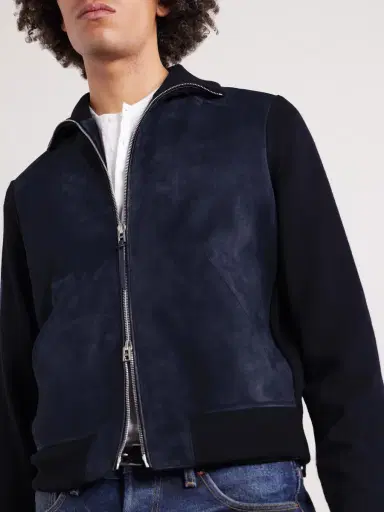 Tom Ford Slim-Fit Merino Wool-Blend and Suede Bomber Jacket - Men | Thumbnail 5 Tom Ford Slim-Fit Merino Wool-Blend and Suede Bomber Jacket - Men | Thumbnail 5