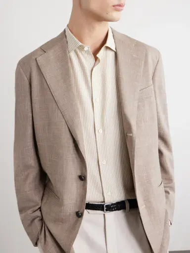 Zegna Striped Silk Shirt - Men | Thumbnail 5 Zegna Striped Silk Shirt - Men | Thumbnail 5