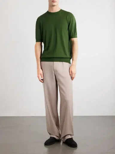 Zegna Knitted Cotton T-Shirt - Men | Thumbnail 2 Zegna Knitted Cotton T-Shirt - Men | Thumbnail 2