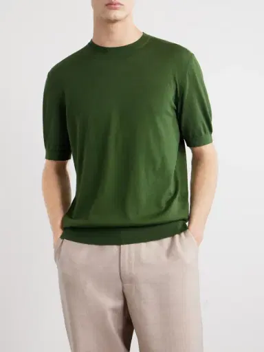 Zegna Knitted Cotton T-Shirt - Men | Thumbnail 3 Zegna Knitted Cotton T-Shirt - Men | Thumbnail 3