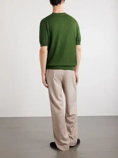 Zegna Knitted Cotton T-Shirt - Men | Thumbnail 4 Zegna Knitted Cotton T-Shirt - Men | Thumbnail 4
