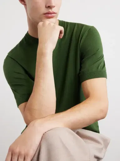 Zegna Knitted Cotton T-Shirt - Men | Thumbnail 5 Zegna Knitted Cotton T-Shirt - Men | Thumbnail 5