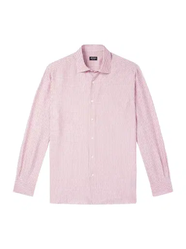 Zegna Striped Silk Shirt - Men | Thumbnail 1 Zegna Striped Silk Shirt - Men | Thumbnail 1