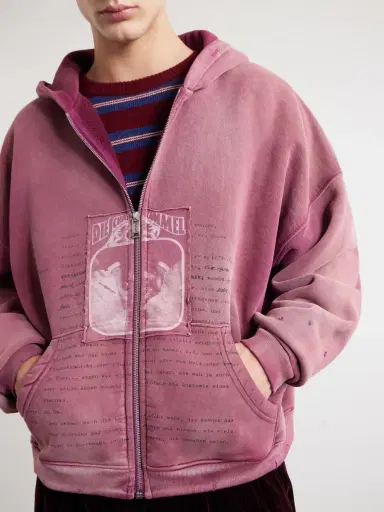 Enfants Riches Déprimés Rock / Paper / Scissors II Distressed Printed Cotton-Jersey Zip-Up Hoodie - Men | Thumbnail 5 Enfants Riches Déprimés Rock / Paper / Scissors II Distressed Printed Cotton-Jersey Zip-Up Hoodie - Men | Thumbnail 5