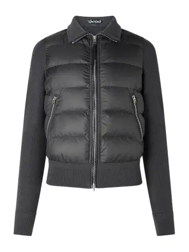 Tom Ford Slim-Fit Leather-Trimmed Quilted Shell and Wool Down Jacket - Men | Thumbnail 1 Tom Ford Slim-Fit Leather-Trimmed Quilted Shell and Wool Down Jacket - Men | Thumbnail 1