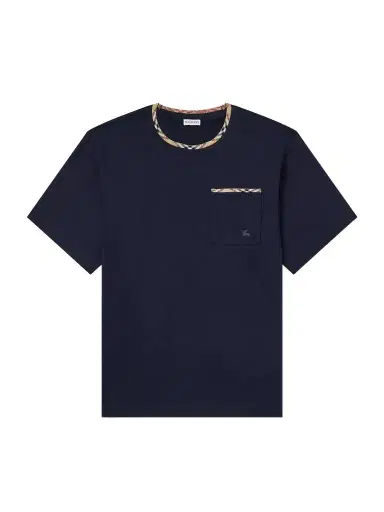 Burberry Logo-Embroidered Checked Cotton-Jersey T-Shirt - Men | Thumbnail 1 Burberry Logo-Embroidered Checked Cotton-Jersey T-Shirt - Men | Thumbnail 1