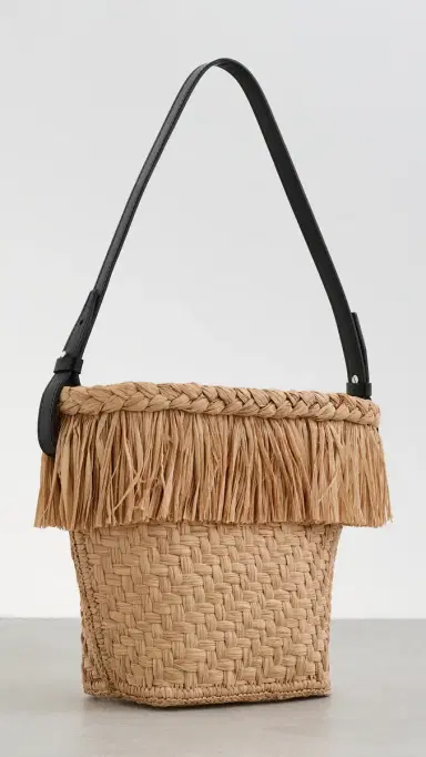 Proenza Schouler Bucket Bag In Raffia Sand One Size | Thumbnail 4 Proenza Schouler Bucket Bag In Raffia Sand One Size | Thumbnail 4