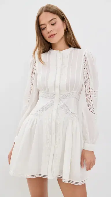 Ulla Johnson Elysia Cotton Mini Dress Pristine | Thumbnail 2 Ulla Johnson Elysia Cotton Mini Dress Pristine | Thumbnail 2