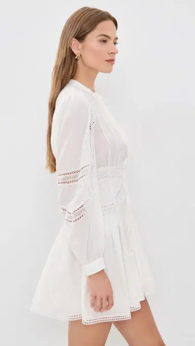 Ulla Johnson Elysia Cotton Mini Dress Pristine | Thumbnail 4 Ulla Johnson Elysia Cotton Mini Dress Pristine | Thumbnail 4