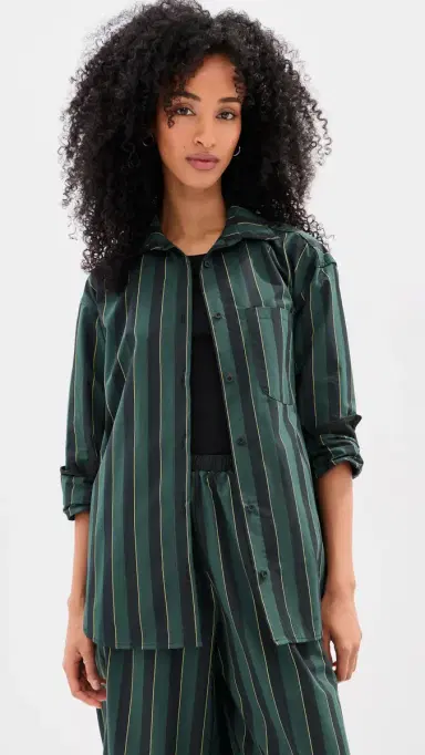 LE BOP Winnie Button Down Hunter tripe | Thumbnail 2 LE BOP Winnie Button Down Hunter tripe | Thumbnail 2