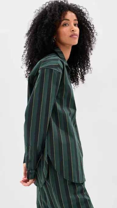 LE BOP Winnie Button Down Hunter tripe | Thumbnail 4 LE BOP Winnie Button Down Hunter tripe | Thumbnail 4