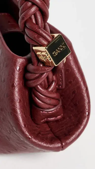 Ganni Bou Mini Ostrich Bag Brick Red One Size | Thumbnail 5 Ganni Bou Mini Ostrich Bag Brick Red One Size | Thumbnail 5