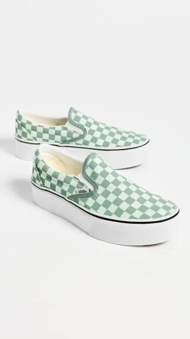 Vans Classic Slip On Stackform Unisex Sneakers Check Dusty Mint/Mint Shadow | Thumbnail 5 Vans Classic Slip On Stackform Unisex Sneakers Check Dusty Mint/Mint Shadow | Thumbnail 5