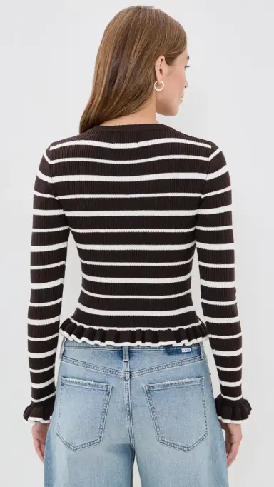 Seven Wonders Donna Knit Blouse Chocolate/Cream | Thumbnail 3 Seven Wonders Donna Knit Blouse Chocolate/Cream | Thumbnail 3