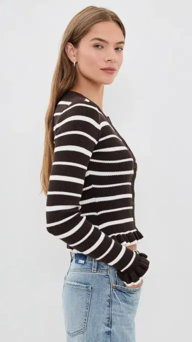 Seven Wonders Donna Knit Blouse Chocolate/Cream | Thumbnail 4 Seven Wonders Donna Knit Blouse Chocolate/Cream | Thumbnail 4