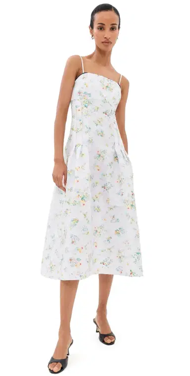 Kika Vargas Lena Midi Dress Pastel | Thumbnail 1 Kika Vargas Lena Midi Dress Pastel | Thumbnail 1