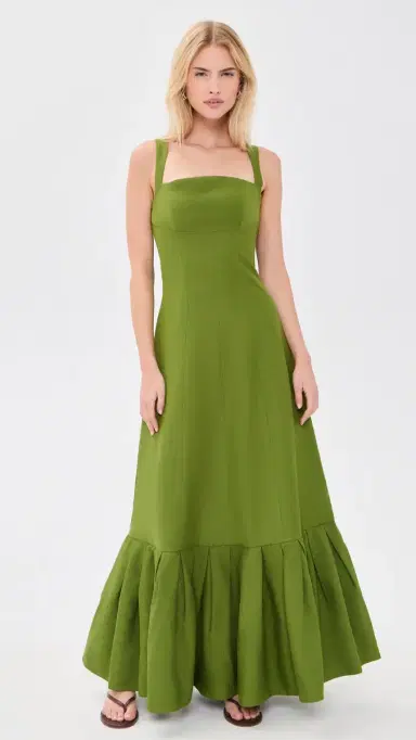 Couper argaret Tie-Back Gown Olive | Thumbnail 2 Couper argaret Tie-Back Gown Olive | Thumbnail 2