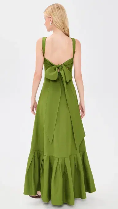 Couper argaret Tie-Back Gown Olive | Thumbnail 3 Couper argaret Tie-Back Gown Olive | Thumbnail 3