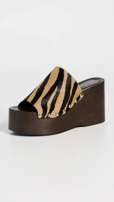 Stuart Weitzman Kate Clog Slide Sandals New Cml/Shdw | Thumbnail 2 Stuart Weitzman Kate Clog Slide Sandals New Cml/Shdw | Thumbnail 2