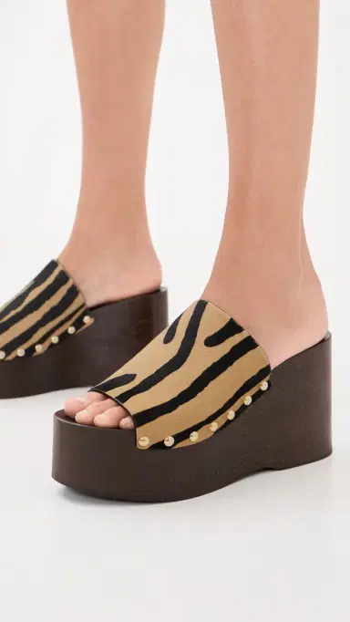 Stuart Weitzman Kate Clog Slide Sandals New Cml/Shdw | Thumbnail 3 Stuart Weitzman Kate Clog Slide Sandals New Cml/Shdw | Thumbnail 3