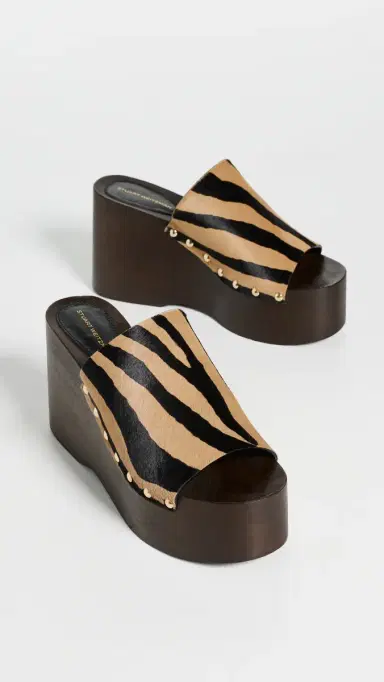 Stuart Weitzman Kate Clog Slide Sandals New Cml/Shdw | Thumbnail 5 Stuart Weitzman Kate Clog Slide Sandals New Cml/Shdw | Thumbnail 5