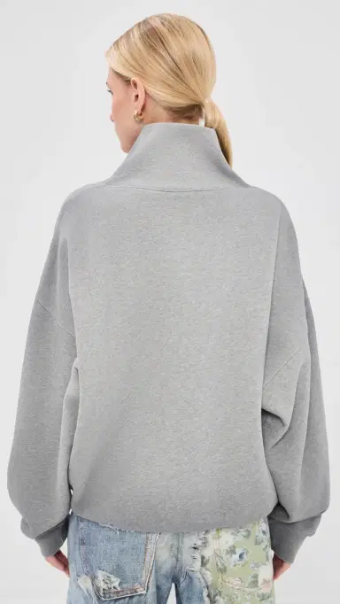 Acne Studios Funnel Neck Sweatshirt Grey Melange L | Thumbnail 3 Acne Studios Funnel Neck Sweatshirt Grey Melange L | Thumbnail 3